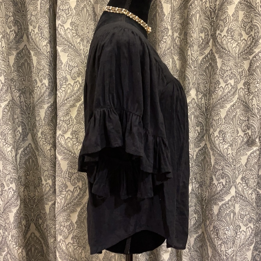BOHO RUFFLE SLEEVE TOP - Picture 7 of 11